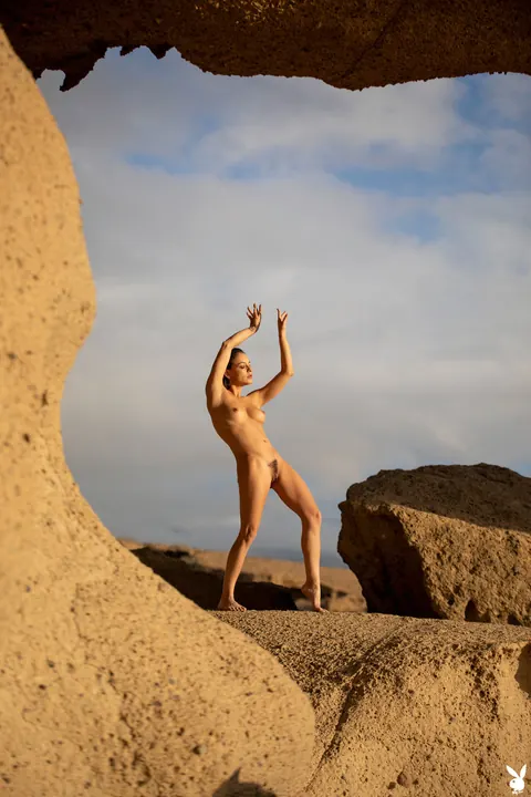 Joy Lamore: Brunette Bares Her Small Natural Tits and Tattooed Body Outdoors – photo 15 of 21