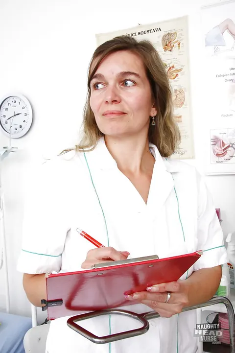 Curvy Mature Nurse Ditches Her Uniform to Masturbate – photo 1 of 16