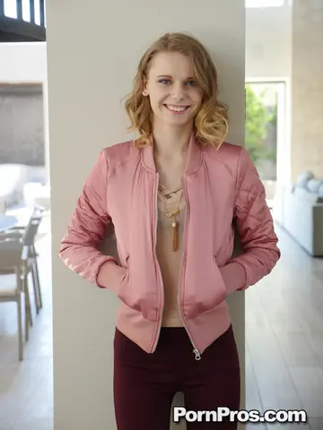 Catarina Petrov – Skinny Redhead in Lingerie Strips and Spreads Her Shaved Pussy
