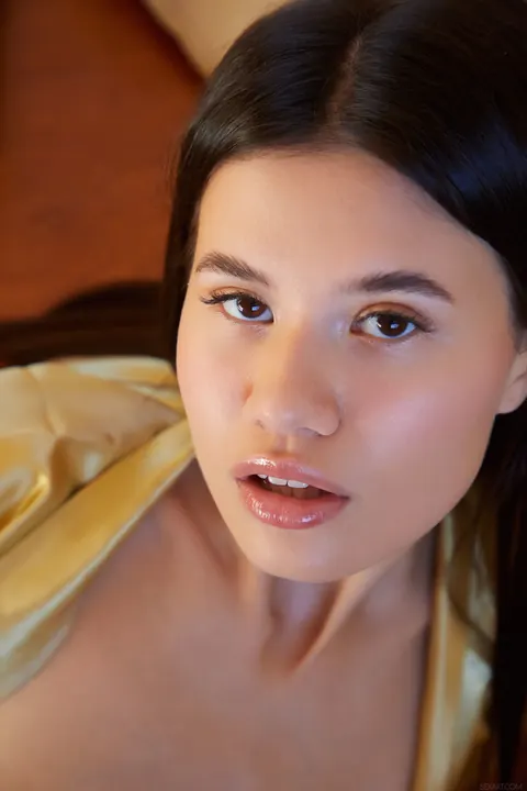 Evelin Elle: Russian Brunette Spreads Her Shaved Pussy Up Close – photo 9 of 21