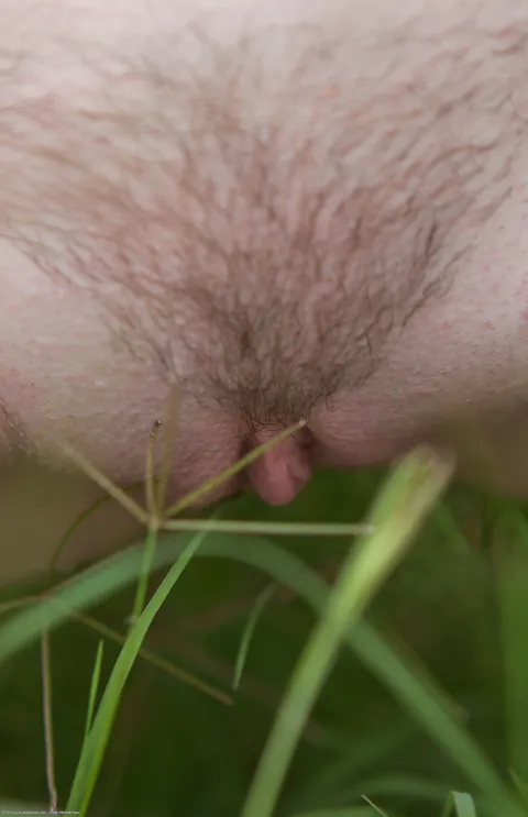 Taliah Mac: Pale Russian Brunette Flashes Her Natural Tits and Hairy Bush Outdoors – photo 17 of 21