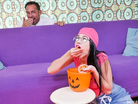Alex Coal: Thick Costumed Babe Takes Anal and a Glasses Facial – photo 6 of 21