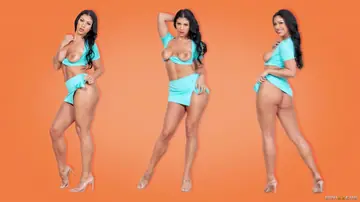 Eliza Ibarra – Thick Brunette Latina Sucks Two Cocks and Gets Fucked for a Cumshot