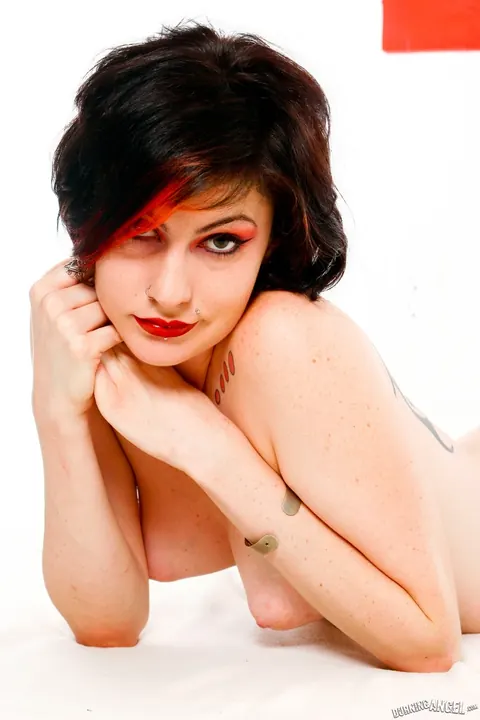 Pixie Pearl: Tattooed Redhead Strips Nude and Spreads Her Ass for Fetish – photo 16 of 17