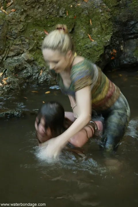 Chanta Rose: Busty Blonde MILF Bound in Lesbian Bondage Outdoors – photo 13 of 20