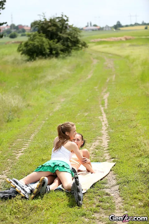 Alexis Crystal & El Storm: Two Czech Lesbians in Uniforms Use Toys Outdoors – photo 17 of 21