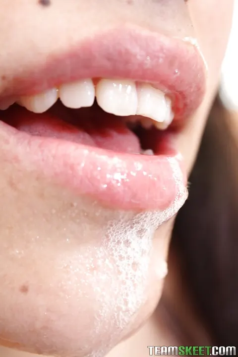Sharon Hernandez: Latina in Socks Takes Two Cocks and Gets a Facial – photo 16 of 16