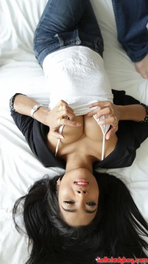 Busty Asian Trans Woman Undresses and Shows Her Tits – photo 5 of 21