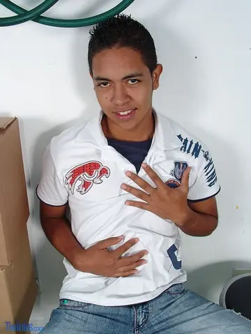 Man Strips Naked, Fingers His Ass and Jerks Off to Cum