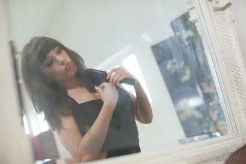 Brunette in Stockings and Heels Poses and Turns – photo 6 of 15