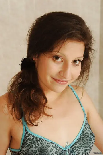 European Brunette Fingers and Toys Her Shaved Pussy in the Bathroom