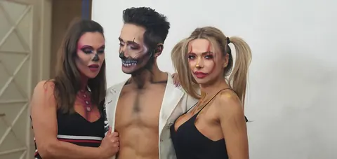 Shalina Divine: Busty MILF Brunette in Pigtails Joins Cosplay Threesome – photo 4 of 13