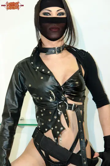 Asian Trans Woman Stands Nude Outdoors with Hard Cock