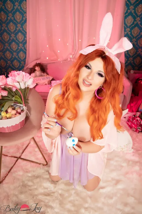 Busty Redhead Trans Woman Spreads Her Ass Wide – photo 11 of 16