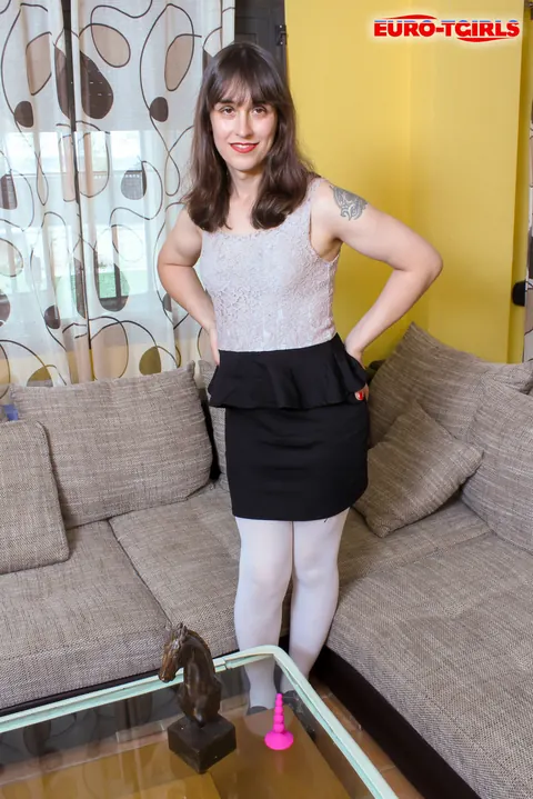 Trans Woman Uses a Dildo and Jerks Her Cock – photo 2 of 16