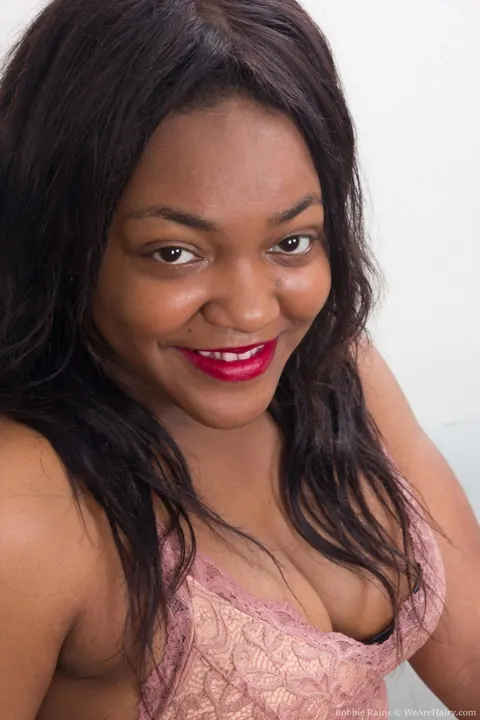 Curvy Ebony MILF Pulls Panties Aside to Show Her Hairy Pussy – photo 1 of 21