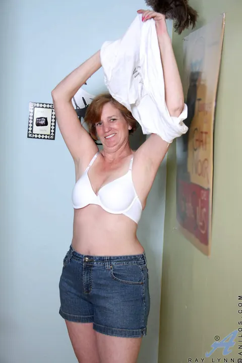 Mature Hairy Woman Strips to Socks and Fingers Herself – photo 2 of 16