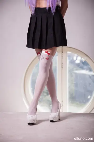 Thick Woman in Stockings, Pantyhose and Skirt Gets Fucked