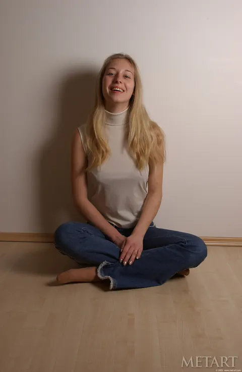 Lucie Stratilova: European Blonde with Big Natural Tits Strips Out of Her Jeans – photo 18 of 21