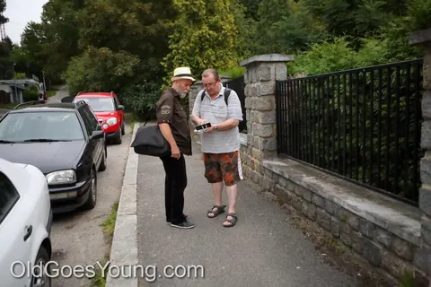Sofia Like: European Redhead in Shorts Gets Spit-Roasted Outdoors by Two Men – photo 1 of 16