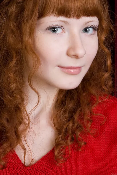 Skinny Curly Redhead Strips and Spreads Her Hairy Pussy – photo 7 of 20