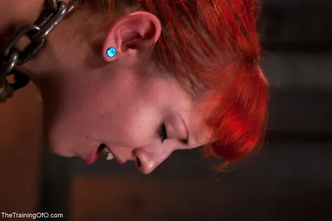 Sloane Soleil: Redhead Bound in Restraints and Spreads Her Legs – photo 14 of 21