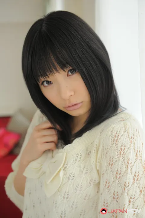 Hina Maeda: Brunette Asian Babe Shows Her Ass in Stockings and Shorts – photo 9 of 15