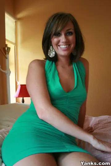 Woman in a Skirt Masturbates with a Dildo in the Bedroom