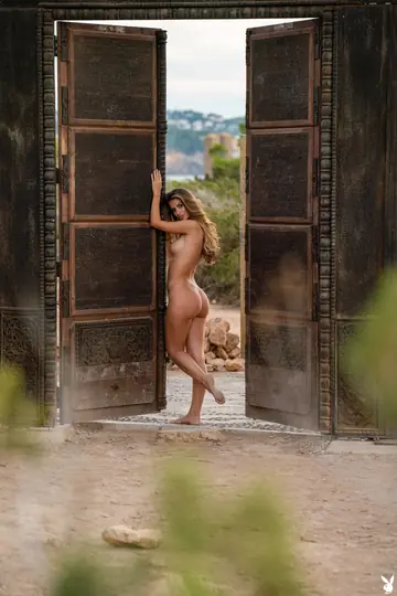 Tall German Blonde Flaunts Her Big Tits on the Beach