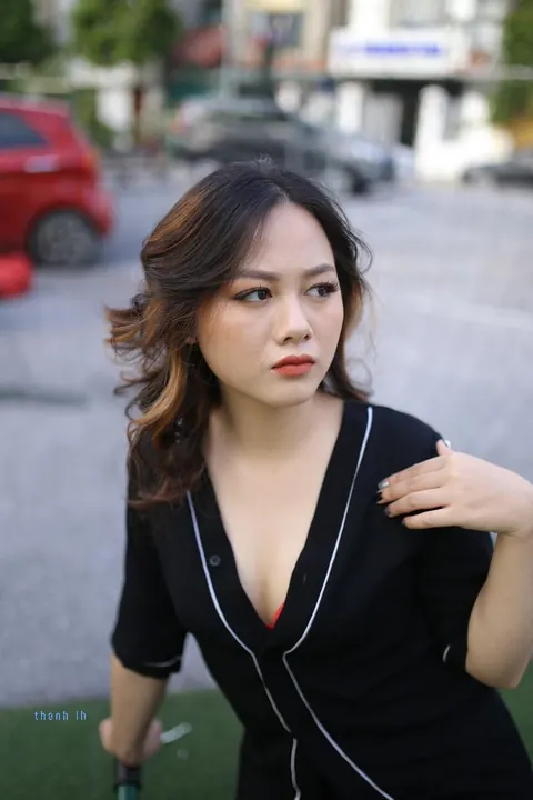Petite Asian Brunette Flashes Outdoors in a Dress – photo 15 of 21