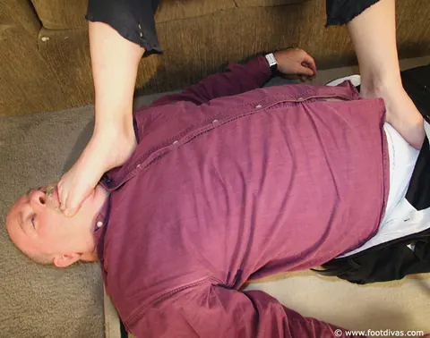 Brunette Dominates Older Man with Foot Play – photo 3 of 15