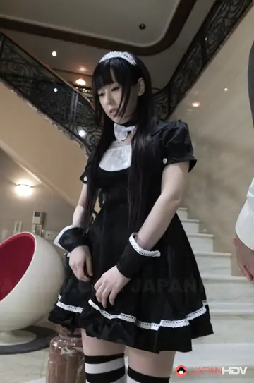 Machiko Ono – Japanese Maid in Lingerie Sucks Her Boss and Swallows in the Office