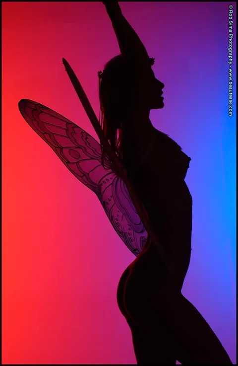Dalia Tate: Blonde with Big Natural Tits Poses in a Thong and Butterfly Wings – photo 1 of 15