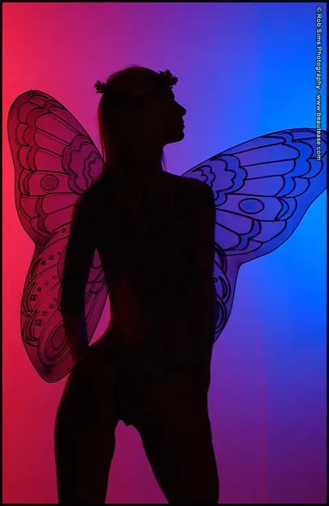 Dalia Tate: Blonde with Big Natural Tits Poses in a Thong and Butterfly Wings – photo 2 of 15