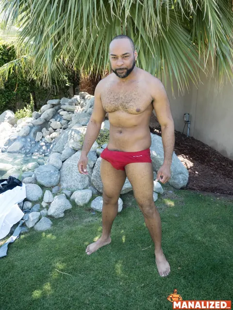 Athletic Hairy Man Undresses Outdoors and Poses Naked – photo 11 of 20