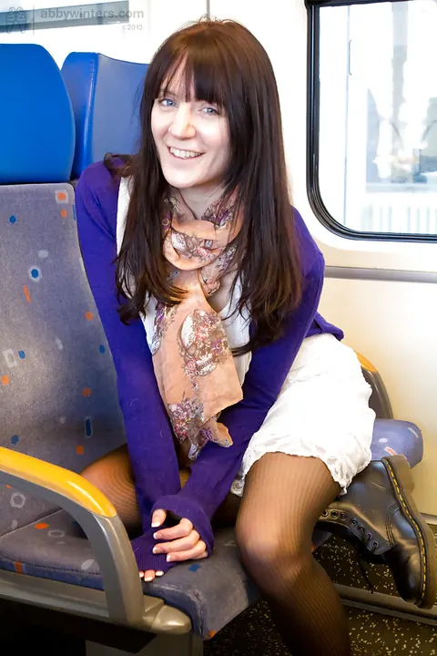 Samantha Jane: Busty Brunette MILF Fingers Her Pussy in Public – photo 4 of 16