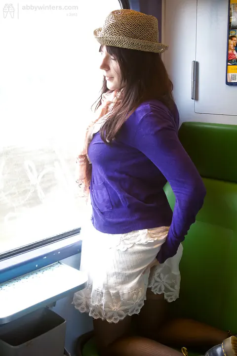 Samantha Jane: Busty Brunette MILF Fingers Her Pussy in Public – photo 8 of 16