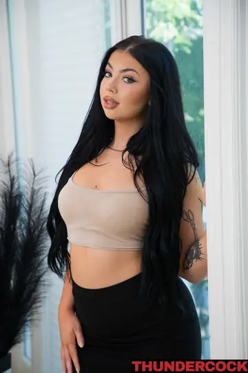 Thick Brunette Sucks and Fucks Outdoors