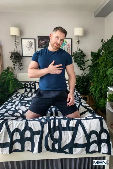 Thick Men with Big Asses Kiss and Fuck in a Threesome