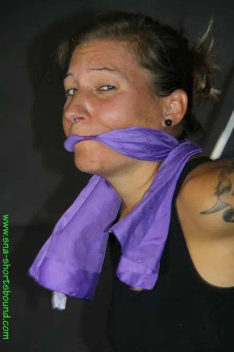 Tattooed PAWG Spreads in Shorts and Socks While Restrained – photo 2 of 16