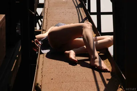 Woman Strips Nude and Spreads Her Legs on the Grass – photo 14 of 21