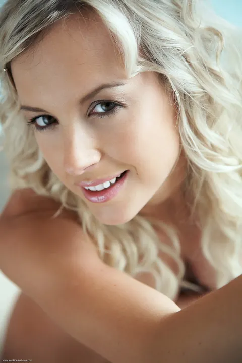 Katej: Blonde with Small Natural Tits Pulls Aside Her Panties and Spreads – photo 17 of 21