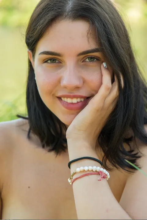 Zhenya Mille: Slim Brunette Shows Her Natural Tits Outdoors – photo 19 of 20
