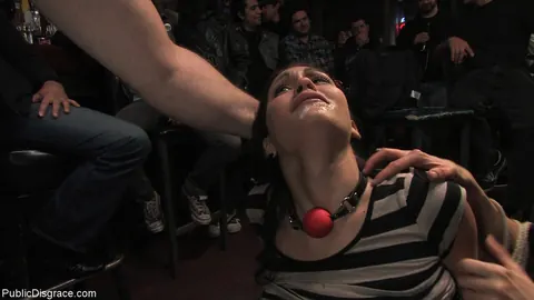 Miss Jade Indica: Latina Brunette Gives a Blowjob in Public Bondage – photo 15 of 21
