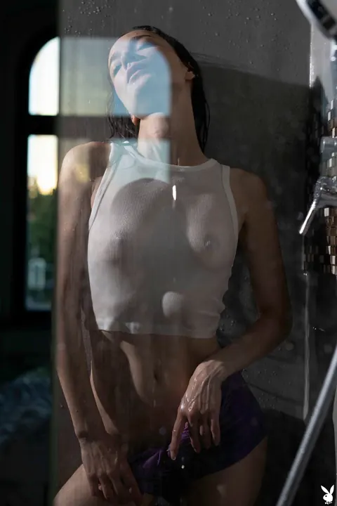 Sofi Ka: Slim Ukrainian Brunette Shows Her Small Natural Tits in the Bathroom – photo 6 of 20