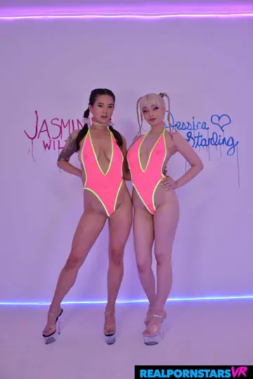 Jessica Starling – Curvy Brunettes in Bikinis Share a Cock for a Titjob