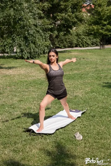 Busty Ukrainian Yoga Instructor Rides Cock Outdoors
