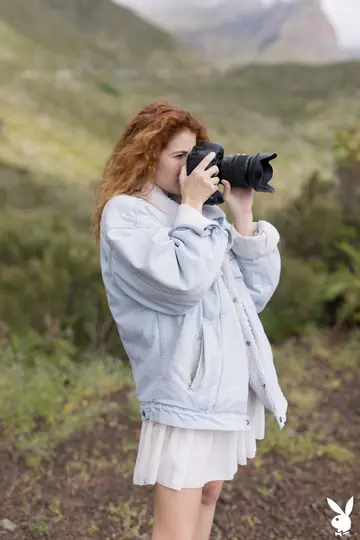 Yana West – Curly Redhead Strips Out of Her Jeans for Outdoor Lesbian Kiss