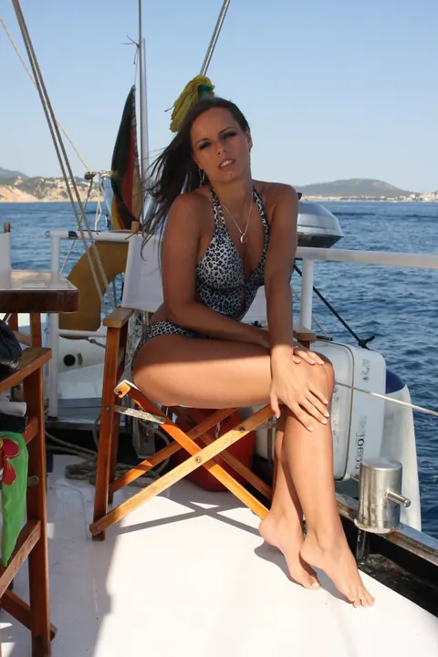 Kari Milla: Tanned Brunette Strips on a Boat and Spreads Her Legs – photo 13 of 21