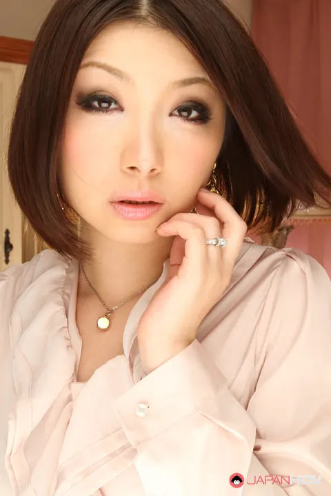 Asian Brunette Models Skirt and Uniform Before Work – photo 5 of 15